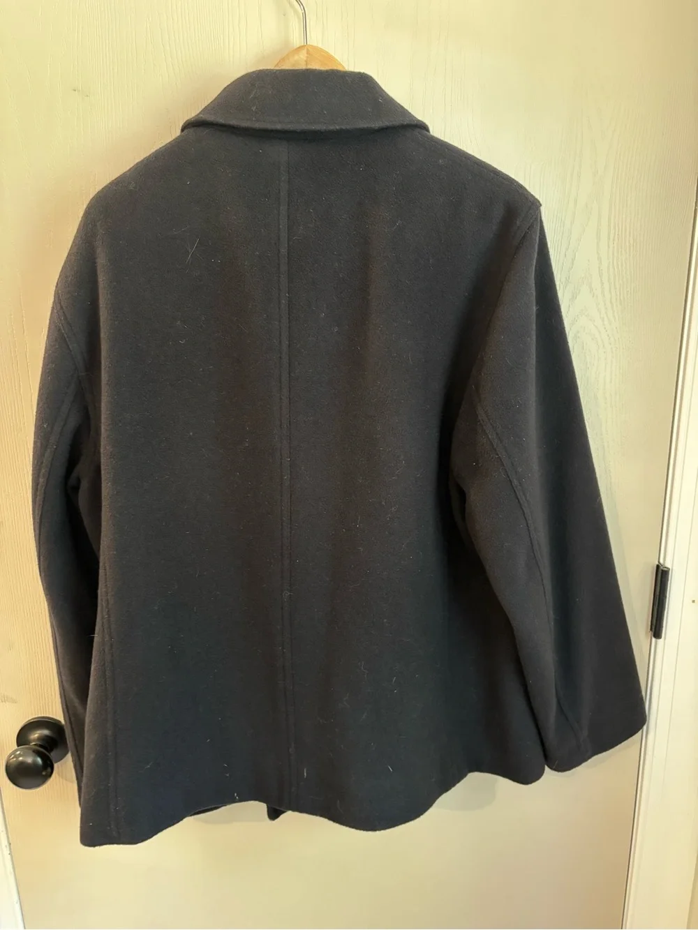 J.Crew Classic Black Wool Peacoat XL - Picture 3 of 7